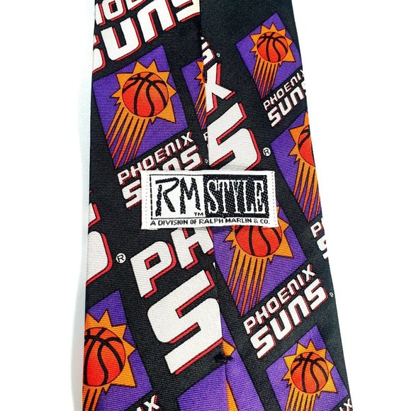 RM Style Phoenix Suns Basketball Mens Necktie Tie Designer Work Office Dad Gift - Picture 4 of 5